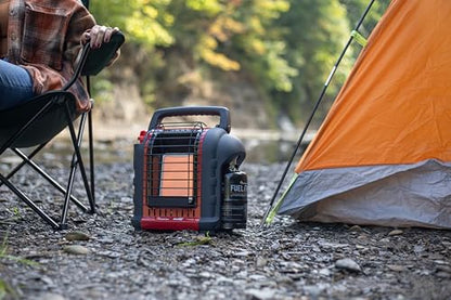 Mr. Heater Portable Buddy Heater MH9BX 4,000-9,000 BTU Indoor-Safe Propane Radiant Heater For Campers, Workshops, Job Sites, Patios & More - Red, Black