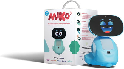 Miko 3: AI-Powered Smart Robot for Kids | STEAM Learning & Educational | Interactive Robot with Learning apps & Unlimited Games | Birthday Gift for Girls & Boys Aged 5-12| Blue.