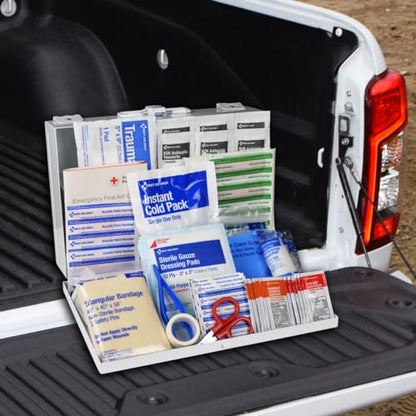 First Aid Only 9302-25M 25-Person Contractor's First Aid Kit for Home Renovation, Job Sites, and Construction Vehicles, 178 Pieces
