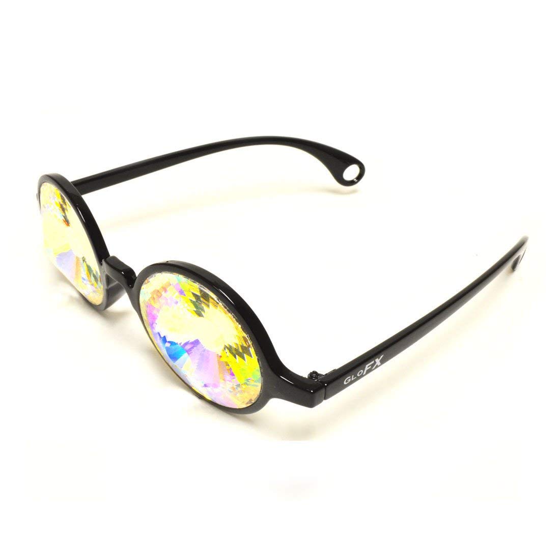 Kaleidoscope Glasses | Diffraction Glasses with Rainbow Crystal Lenses Wormhole Effect | Perfect for EDM, Rave, Music Festival, Content Creation, Costumes