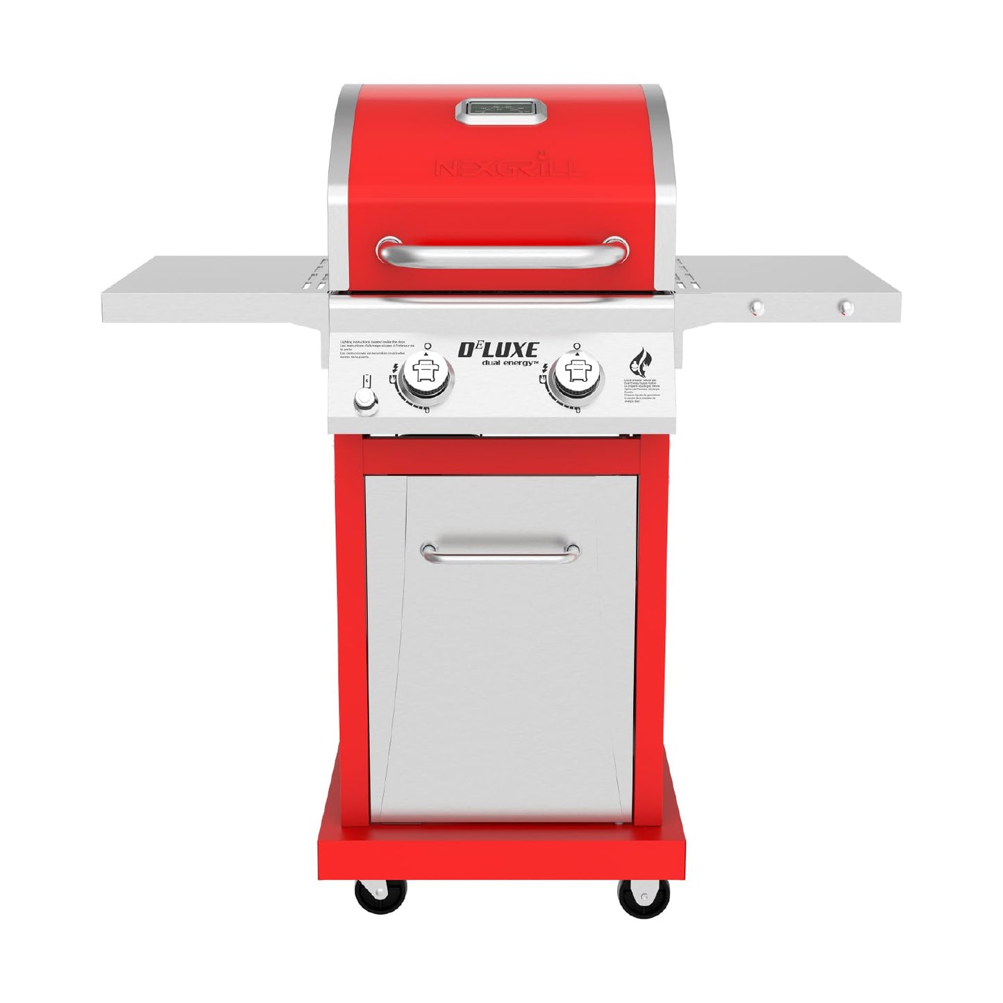 Nexgrill Deluxe 2-Burner Gas Grill with 401 SQ In Grate, 28000 BTUs, Stainless Steel Control Panel & Foldable Side Table, Propane BBQ Grill for Outdoor Cooking, Patios, Backyards and More - 720-0864R