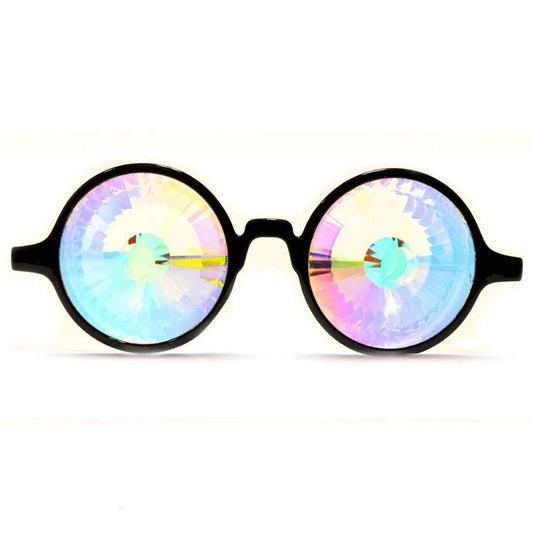 Kaleidoscope Glasses | Diffraction Glasses with Rainbow Crystal Lenses Wormhole Effect | Perfect for EDM, Rave, Music Festival, Content Creation, Costumes