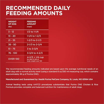 Purina ONE Chicken and Rice Formula Dry Dog Food - 8 lb. Bag