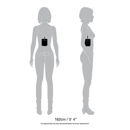 Pacsafe Coversafe S25 Hidden Undercover Travel Bra Pouch for Women (Washable) - Stash up to 6 Credit Cards plus Money and Key with Adjustable, Elastic Strap; Suitable for all Bra Sizes (Black)