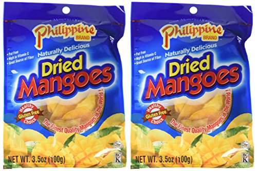 Philippine Brand Dried Mangoes, 3.53oz (Pack of 2)