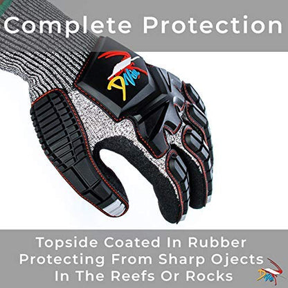 Lobster Gloves for Diving Kevlar Spearfishing Dive Glove Puncture Resistant (Medium)