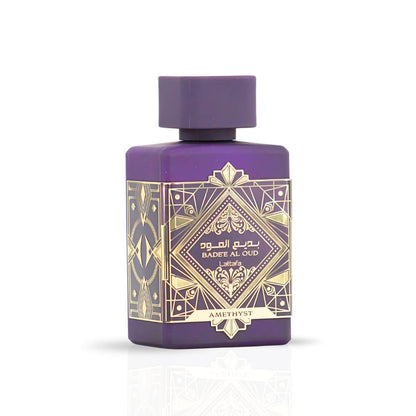 Lattafa Bade'e Al Oud Amethyst - Floral, Fruity, Amber, Oud - Eau de Parfum Long-Lasting Fragrance for Unisex, 3.40 Ounce / 100 ml