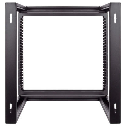 NavePoint 9U Open-Frame Server Rack for 19" IT Network Equipment & A/V Devices Free Standing or Wall Mount with 180 Degrees Gate Swing, Black