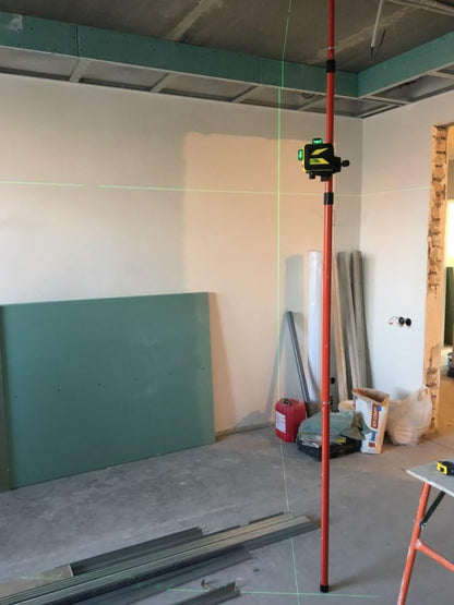 Firecore 13 Ft./4m Telescoping Laser Pole with 1/4-Inch by 20-Inch Laser Mount, Adjustable Laser Level Mounting Pole for Rotary and Line Lasers-FLP400A