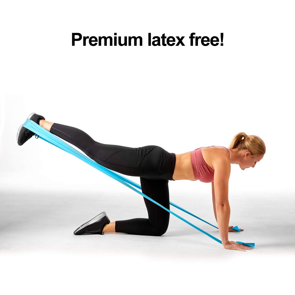 Latex-Free Resistance Band Bulk Rolls – 8, 16, 24 Yards – 10 Strength Levels – Elastic Bands for Exercise - Work Out Bands for Exercise – Includes iPhone App & eBook