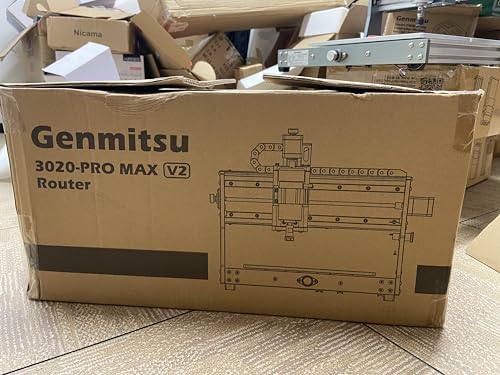 Genmitsu 3020-PRO MAX V2 CNC Router Machine, Upgraded 3 Axis Engraver for Metal, Wood, Acrylic, PCB MDF, New Structure & Offline Controller & 6pcs Limit Switches, Working Area 11.8 x 8.1 x 3.1 inch