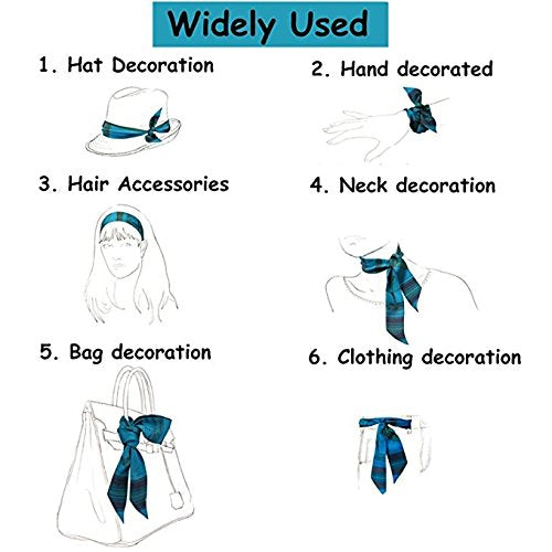 kcctoo 2/6/10Pack Scarf Bags for Women Handbag Scarfs Band Hair Neck Scarves Fashion Gifts