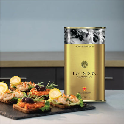 Iliada Kalamata PDO Extra Virgin Olive Oil, 3Lt | Multi-Awarded | Single Region 100% Greek | Monovarietal Koroneiki | Cold Press | Polyphenol Rich | Chef's Favorite