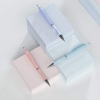 Nicpro 3PCS Cute Mechanical Pencil Set with Case, 0.7 mm Pencils with 6 Tube HB Lead Refill, 3PCS Eraser, 9PCS Eraser Refill for School Supplies Kid Student Writing, Drafting Drawing Sketching