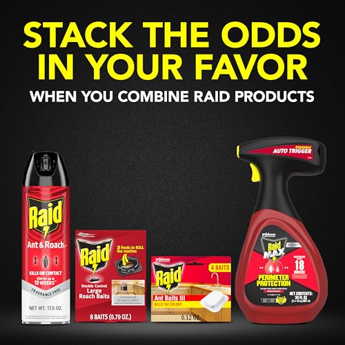 Raid Ant Killer Baits, For Household Use, Kills the Colony, Kills Ants for 3 Months, Child Resistant, 4 Count