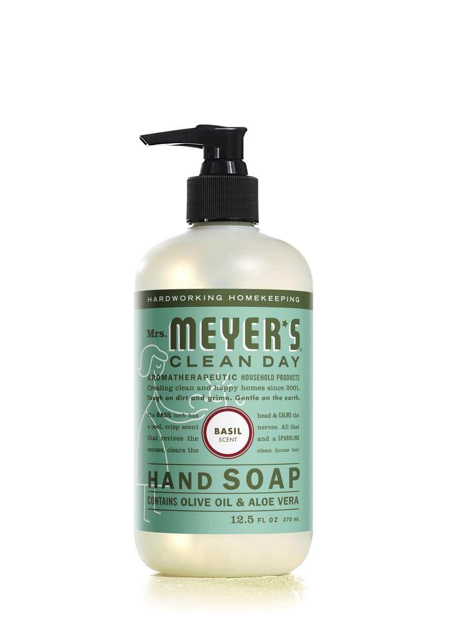 Mrs. Meyer's Clean Day Liquid Hand Soap 6 Scent Variety, Lavender, Rainwater, Oat Blossom, Plumberry, Lemon Verbena, Basil, 12.5 oz, 6 Count