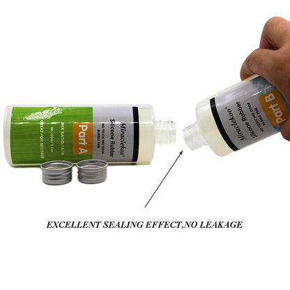 Miraclekoo Silicone Mold Making Kit Liquid Silicone Rubber 15A Platinum Silicone Translucent Mold Making Silicone for Casting Resin Molds, Silicone Molds (7 oz)