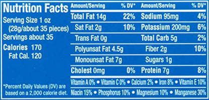 PLANTERS Salted Peanuts Cocktail, Party Snack, Plant-Based Protein, After School Snack, Roasted in Peanut Oil, Salted Nuts, Snacks for Adults, Bulk Nuts, Kosher, 2.19lb Jar