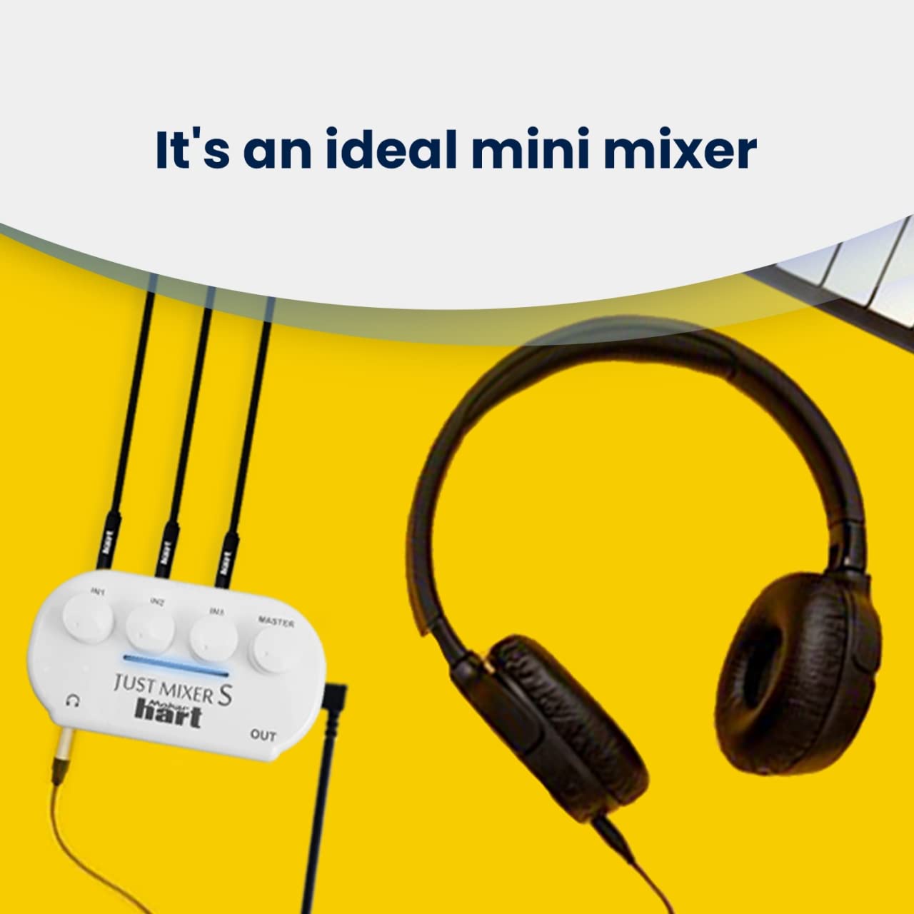 Maker hart JUST Mixer S Portable 3 Channels Stereo IN Mini Audio Mixer/2 Stereo Output/Battery/USB Power/3C Device