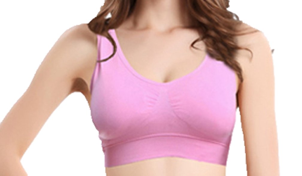 ohlyah Women s Seamless Wire-Free Bra with Removable Pads pack 3 Pack blue Pink Light Purple XXXL 38DD 40D 42C 42D 44B 44C