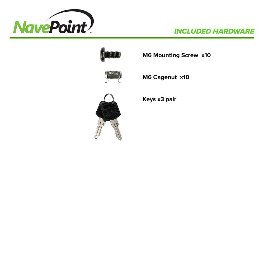 NavePoint 12U Server Rack Enclosure with Glass Door, Cooling Fan, Locks, & Removable Side Panels - 12U Wall Mount Network Cabinet 19 Inch Rack 17.7" Deep (450mm)