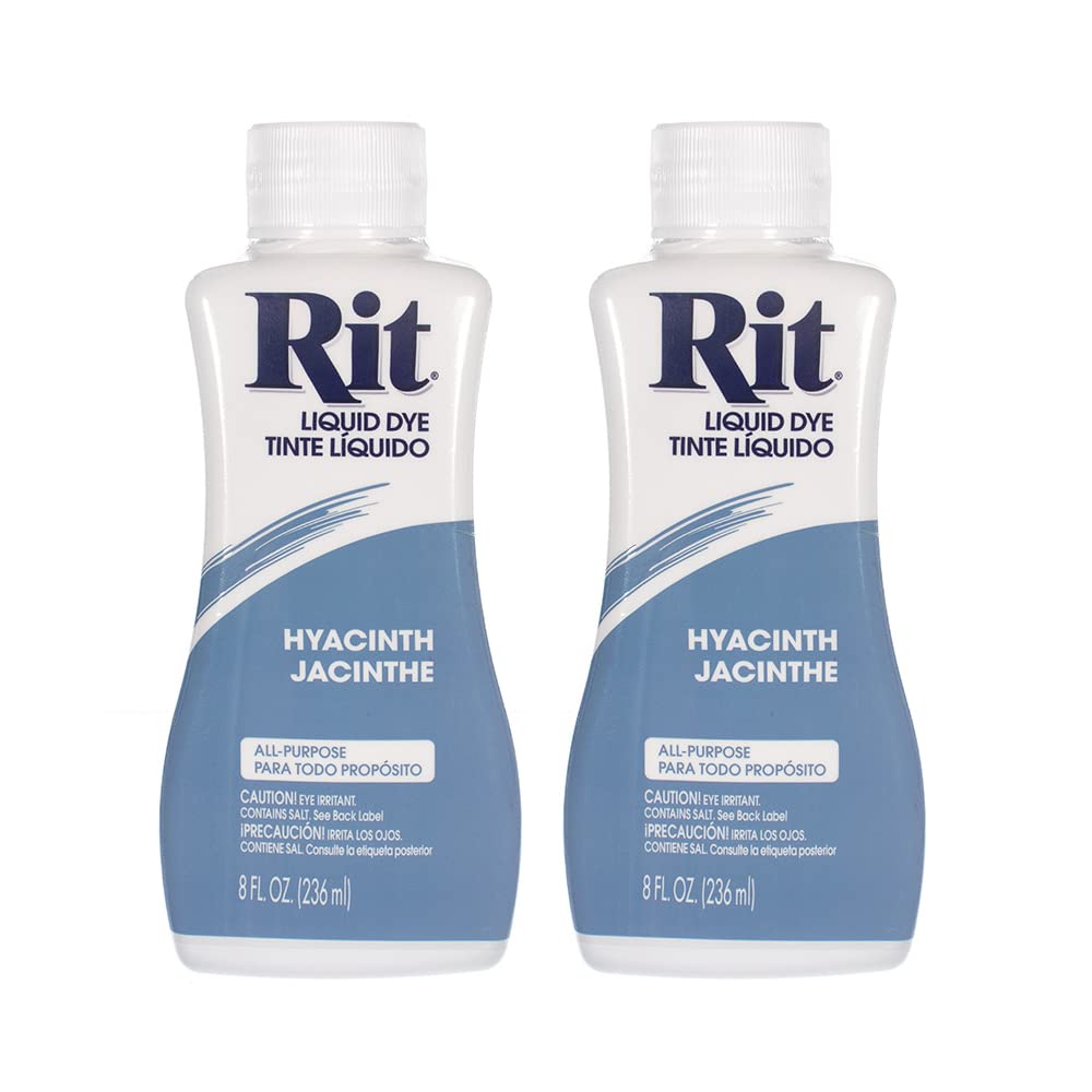 Rit Dye Multi-Purpose Liquid 8 OZ. | Great for Clothing, Accessories, Décor, and Much More | 2-Pack, Hyacinth