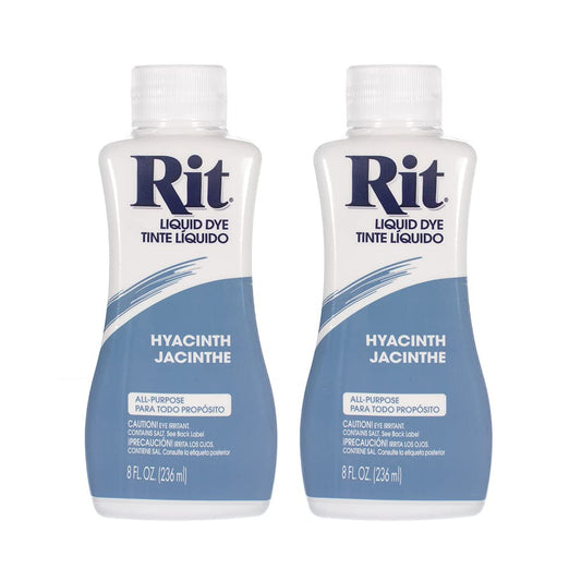 Rit Dye Multi-Purpose Liquid 8 OZ. | Great for Clothing, Accessories, Décor, and Much More | 2-Pack, Hyacinth