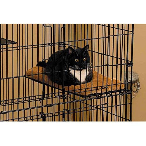 MidWest Homes for Pets Plush Cat Bed, Fits MidWest Cat Playpen Model 130, Machine Washable, Small, Camel