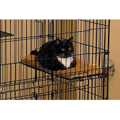 MidWest Homes for Pets Plush Cat Bed, Fits MidWest Cat Playpen Model 130, Machine Washable, Small, Camel