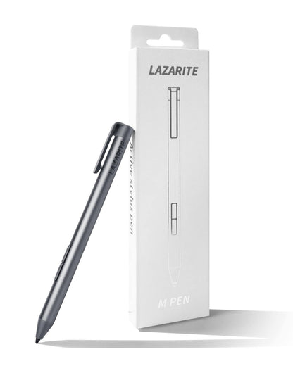 LAZARITE M Pen Grey, Active Stylus for Microsoft Surface, Lenovo Yoga 7i/9i, Flex 5, Hp Envy x360/Pavilion x360/Spectre x360, Stylus Pen with 4096 Pressure Sensitivity, Palm Rejection, Tilt Support