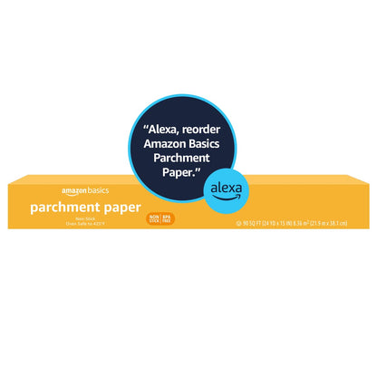 Amazon Basics Parchment Paper for Baking, Non-Stick, 90 Sq Ft Roll, 1 Pack