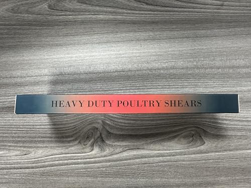 PURPLEBIRD Heavy Duty Poultry Shears, Spring Loaded Kitchen Scissors, Dishwasher Safe Stainless Steel Cooking Scissors, Multipurpose Kitchen Shears for Cutting Chicken and Meat Black