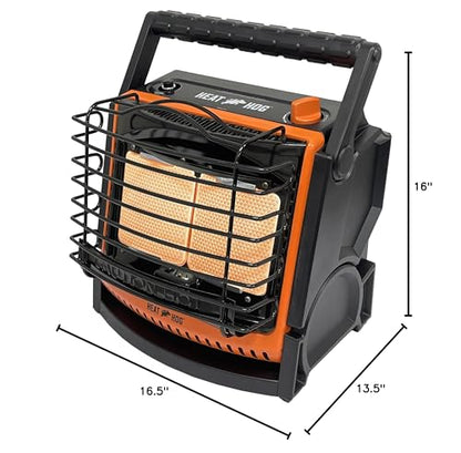 Heat Hog 18,000 BTU Portable Propane Radiant Space Heater, Indoor, Outdoor, Garage, Camping, Outdoor Sports, Boating, RVs, Tiltable Design, Gas Powered