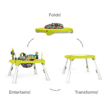 ORIBEL PortaPlay Baby Activity Center: Development Focused Toys. Foldable, Portable, and Transforms to a Play Table, Unisex (Forest Friends)