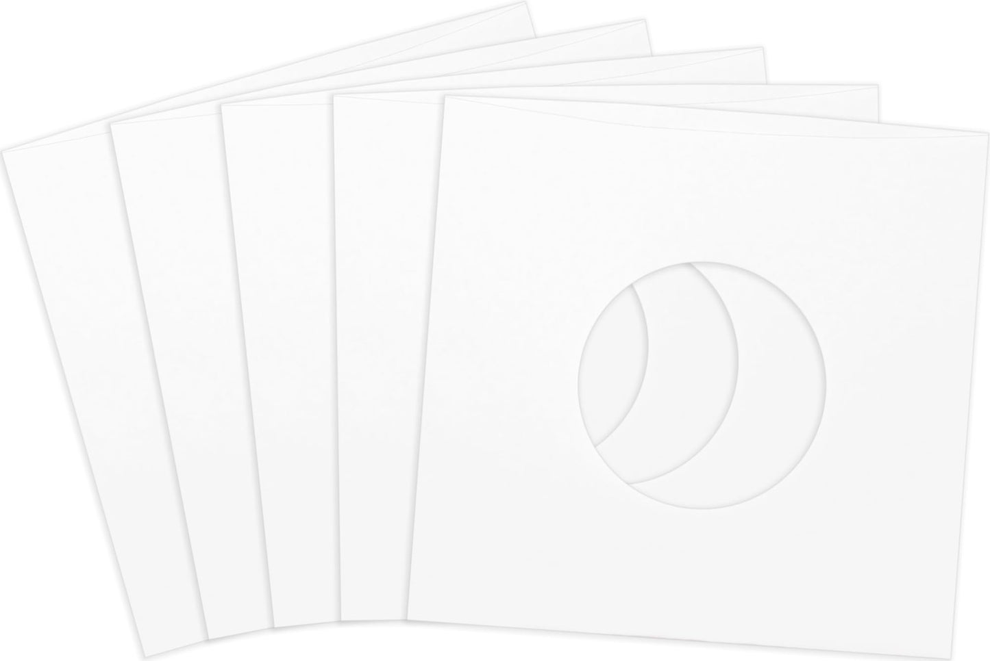 (50) Square Deal Recordings & Supplies 7 Inch Record Paper Inner Sleeves - White Archival Acid Free - #07IW - 50 Sleeves