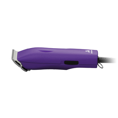 Andis 24820 EasyClip Professional-Animal 7-Piece Detachable Ceramic Blade Clipper Kit, Frustration Free Packaging, Corded Electric, Purple