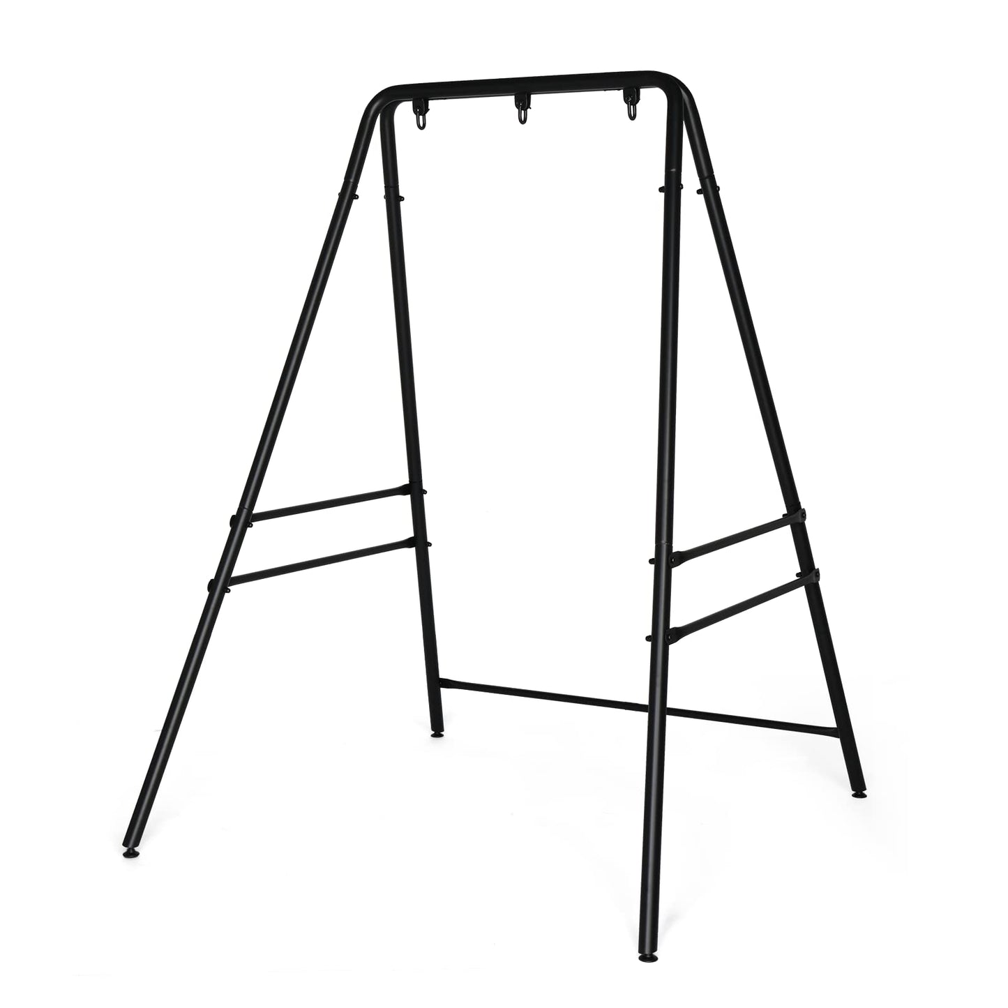 ONCLOUD Upgraded Hammock Chair Stand Metal Swing Stand Frame, Heavy Duty Steel Hammock Stand Only for Porch, Backyard, Indoor or Outdoor, Black