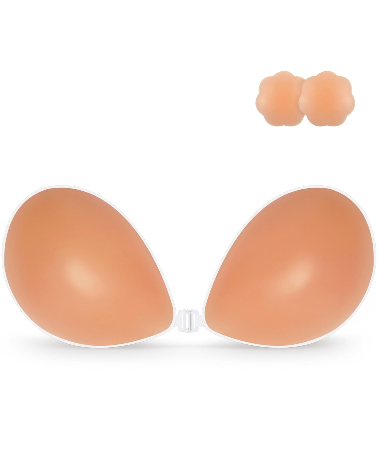 Niidor Strapless Sticky Bra Adhesive & Backless Silicone Invisible Bra for Low Cut Dresses