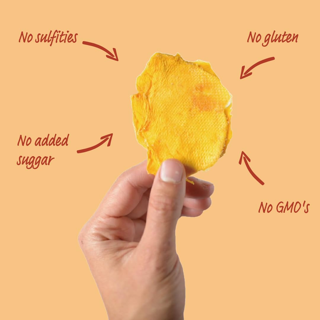 Oso Snacks Dried Mango Slices – Premium Quality, Large Pieces Only! No Added Sugar, No Preservatives, 100% Fruit! One Ingredient. No GMO. Vegan. Naturally Sweet & Delicious Healthy Snack.