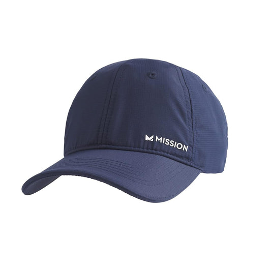 MISSION Cooling UPF Performance Hat - Unisex One Size Cap for Workouts, Golf & Running - Sweat & Water Activated Technology (Navy)