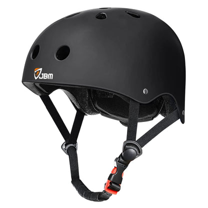JBM Helmet Multi-Sports Bike Cycling, Skateboarding, Scooter, BMX Biking, Two Wheel Electric Board Other Sports [Impact Resistance] (Black, Large)