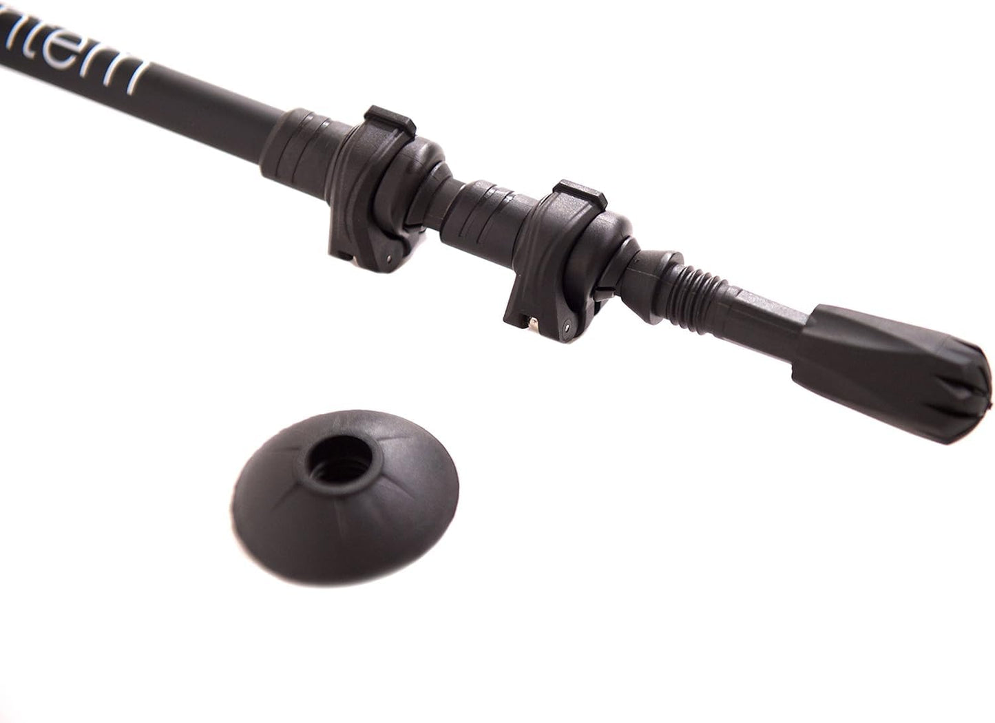 Montem Ultra Strong Trekking, Walking, and Hiking Poles - One Pair (2 Poles) - Collapsible, Lightweight, Quick Locking, Weather-Resistant and Ultra Durable (Black (EVA Foam Grip))