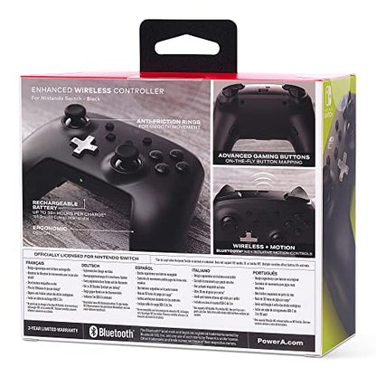 PowerA Enhanced Wireless Controller for Nintendo Switch / Switch 2 / Switch Lite / OLED Model - Black - Gamepad, game controller, Officially Licensed
