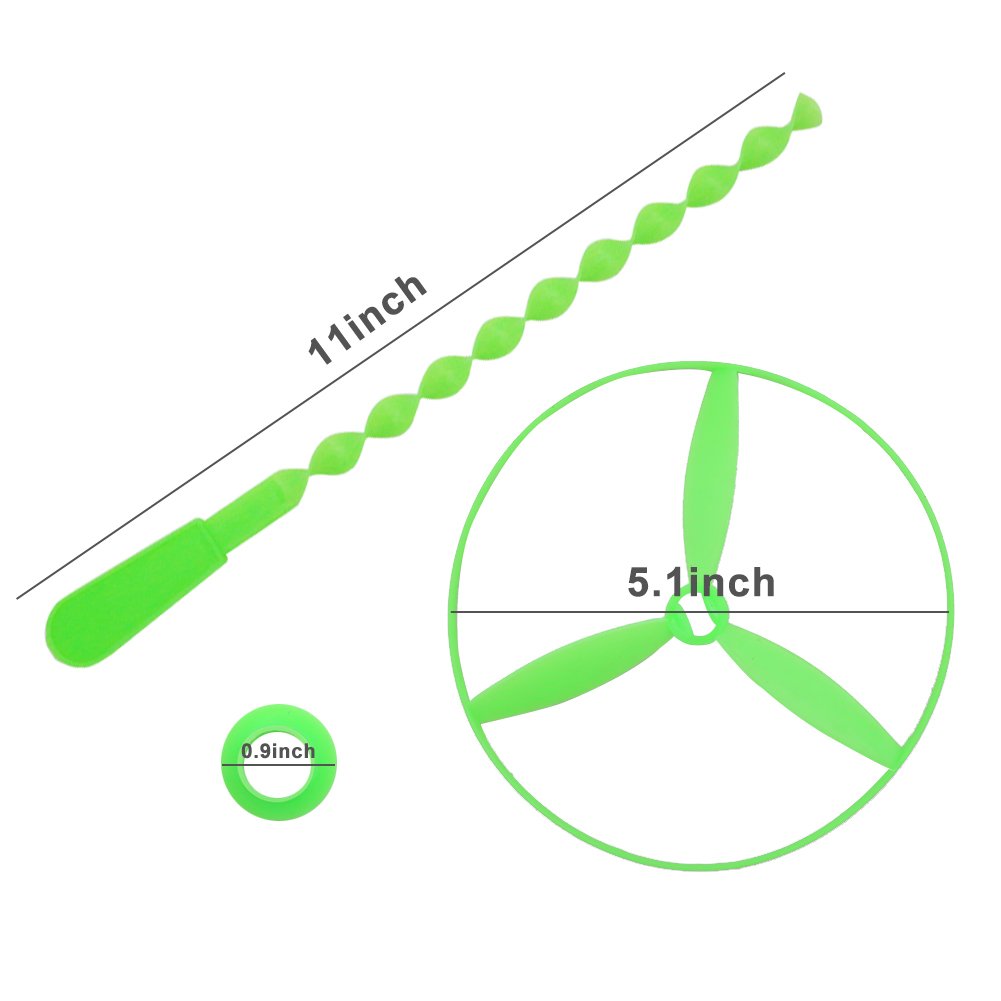 POPLAY 40 Sets Outdoor Toys Flying Discs, Disc Flyer with Launchers for Party Favors, Classroom Prizes, Goodie Bags Stuffers for Kids