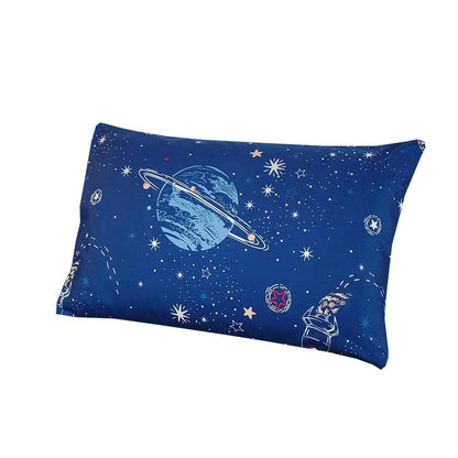 MAG 3 Pcs Bedding Sheet Set Space Galaxy Sheets Planets Stars Rockets Twin Sheet Set for Kids Teens and Space-Lovers,Super Soft Microfiber with1 Fitted Sheet and 2 Pillowcases,Twin Size