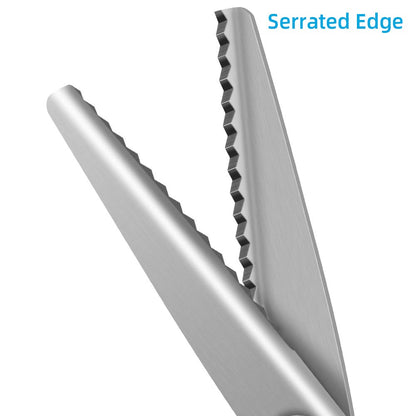 Pinking Shears for Fabric, Zig Zag Scissors, Ergonomic Grips, Ultra-Sharp, Professional Peaking Shears for Sewing, Craft, Dressmaking, 9 Inch, Black