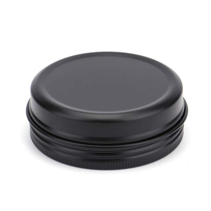 Foraineam 60 Pack 2 oz Round Lip Balm Tin Cans Cosmetic Sample Containers with Screw Lid - Aluminum Empty Tins for Salve, Powder, Spice, or Candies