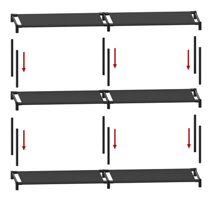 FIDUCIAL HOME 4 Tiers Shoe Rack Organizer 16-20 Pairs Stackable Shoe Storage Shelf Durable for Closet Entryway, Black