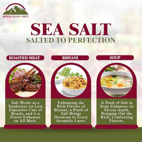 Himalayan Chef Sea Salt Fine - Unrefined Mineral Salt, 5 lb Bag (1 Pack)