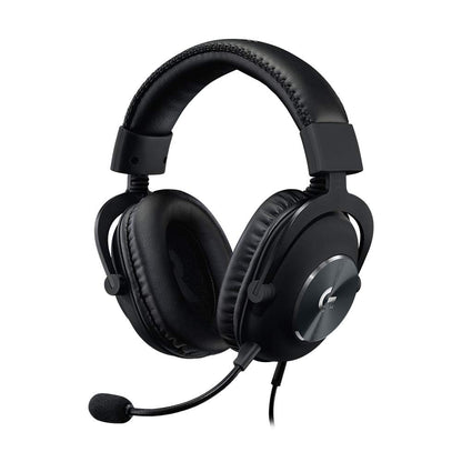 Logitech G Pro X Wired Gaming Headset: Blue VO!CE Detachable Boom Mic, DTS 7.1, 50 mm Drivers, USB/3.5mm Aux, Spare Memory Foam Ear Pads, USB DAC & Bag Included - Black